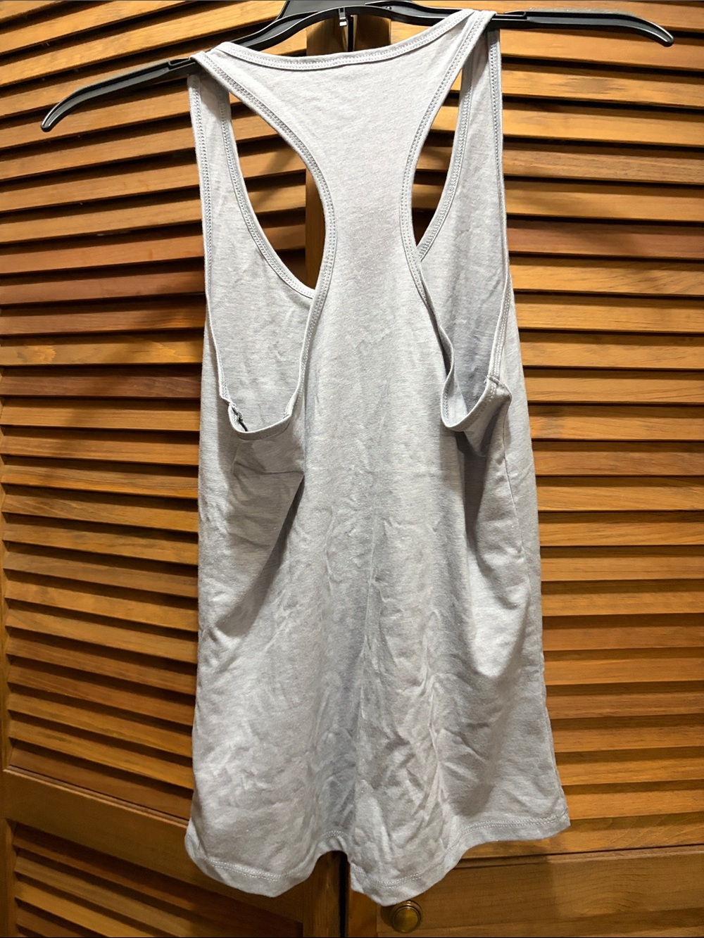 "firecracker" Graphic Racerback Tank - Light Gray with Red Script - Picture 4 of 4